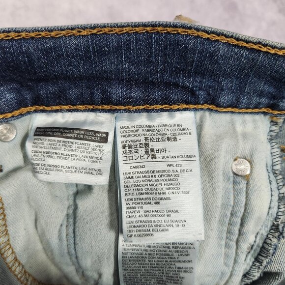 Levis 505 Jeans Mens 34x30 Blue Denim Straight Leg Regular Fit Classic Zip Fly‎ - Picture 14 of 16